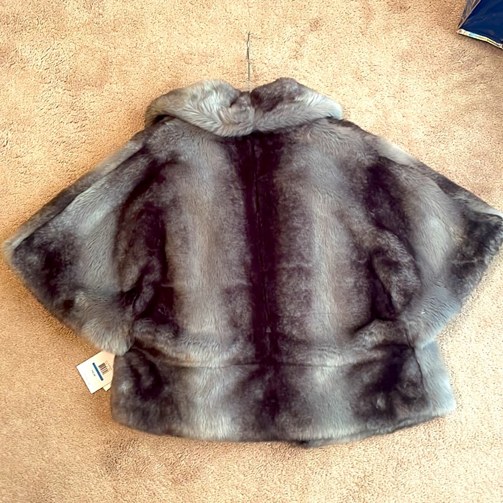 Calvin Klein faux fur shrug